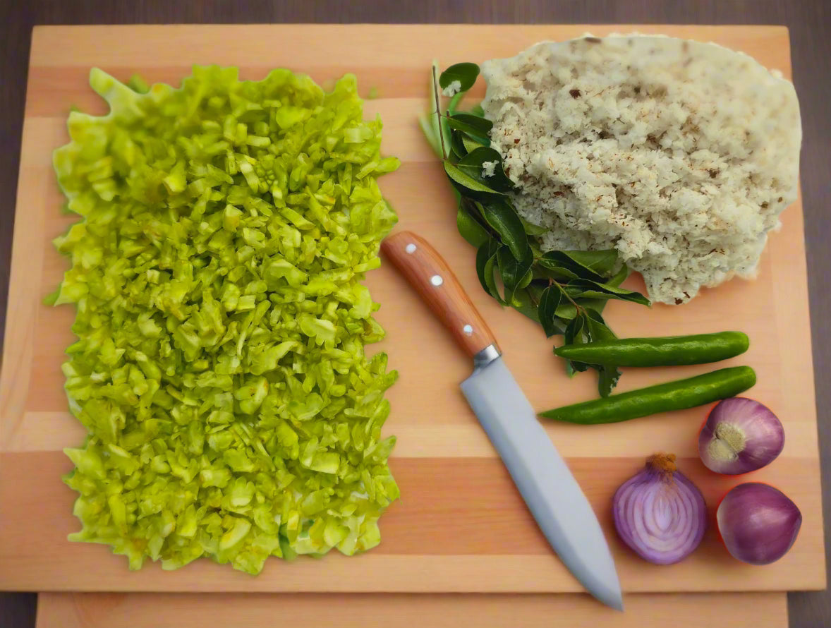 Fresh pavakka Thoran Cut Vegetables with all ingredients- Ready To Cook - (4 Pax) - Q129