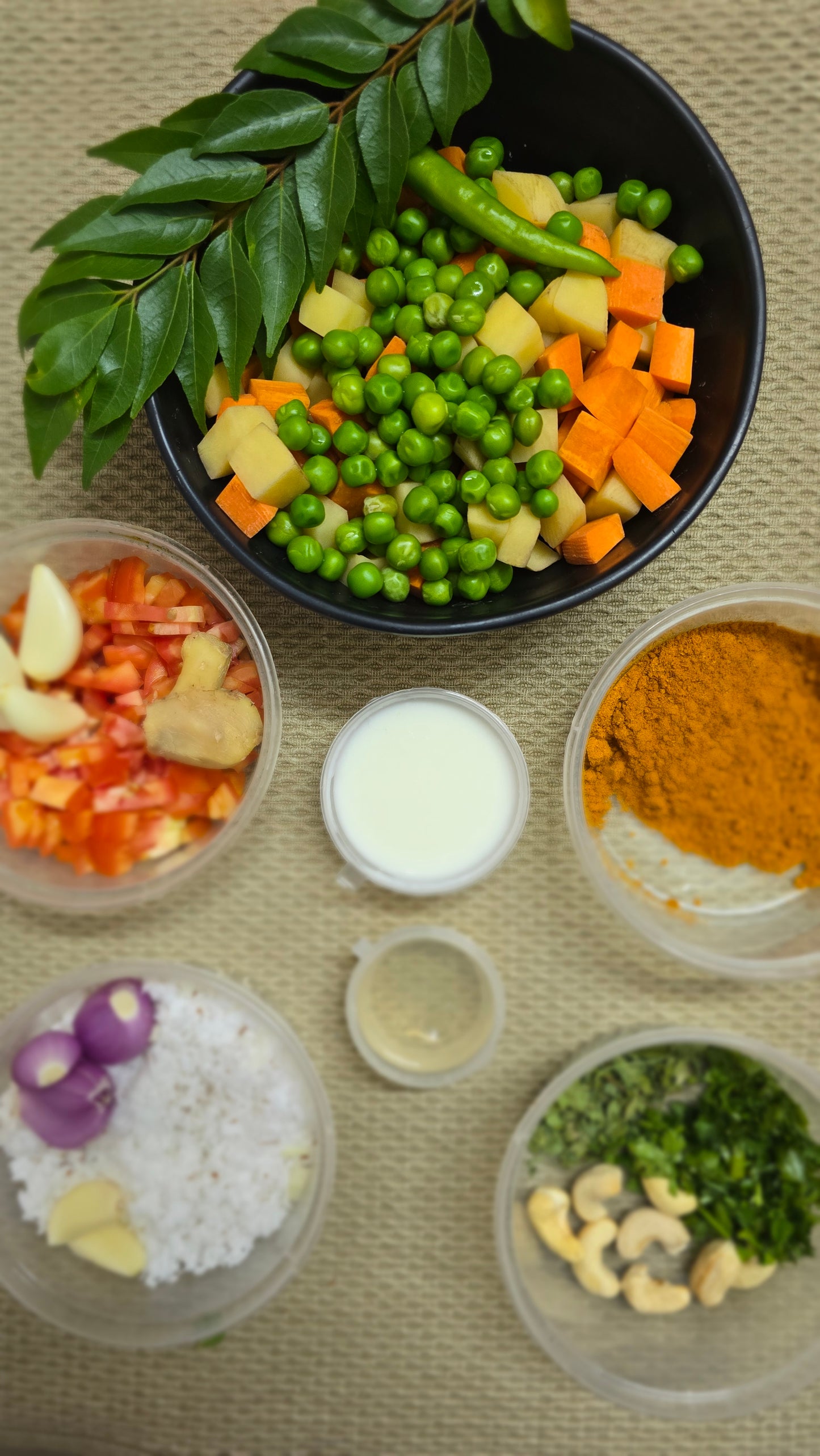 Mixed veg masala with all ingredients -Ideal for Four people - (4 Pax) - Q160