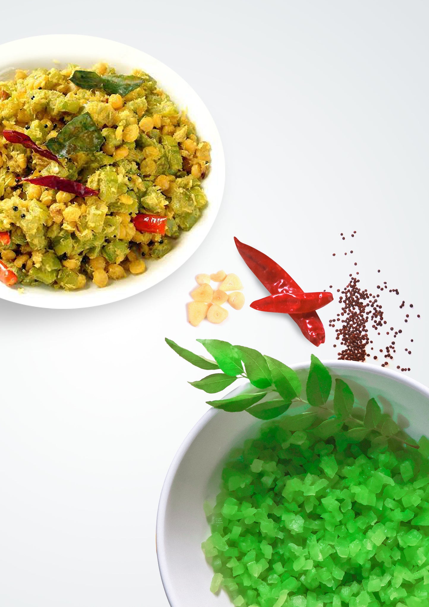 Padavalanga Parippu Thoran Fresh Cut Vegetables with all ingredients - Ready To Cook - (4 Pax) - Q101