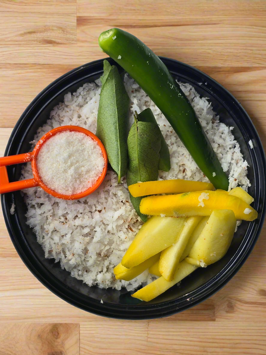 Mango Green Chilly Chammanthi with all ingredients - Ready To Cook - (4 Pax) - Q144