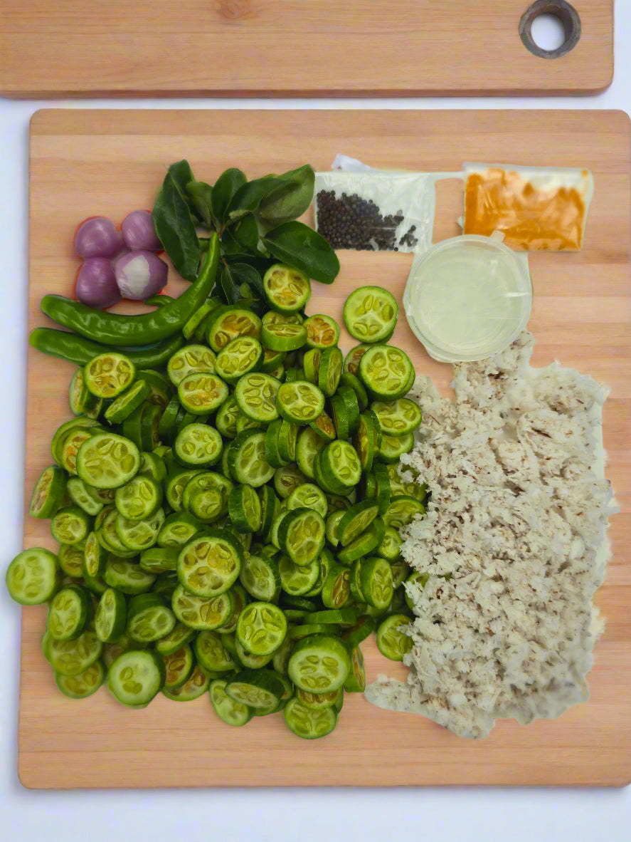 Fresh Kovakka Thoran Cut with all ingredients- Ready To Cook - (4 Pax) - Q108