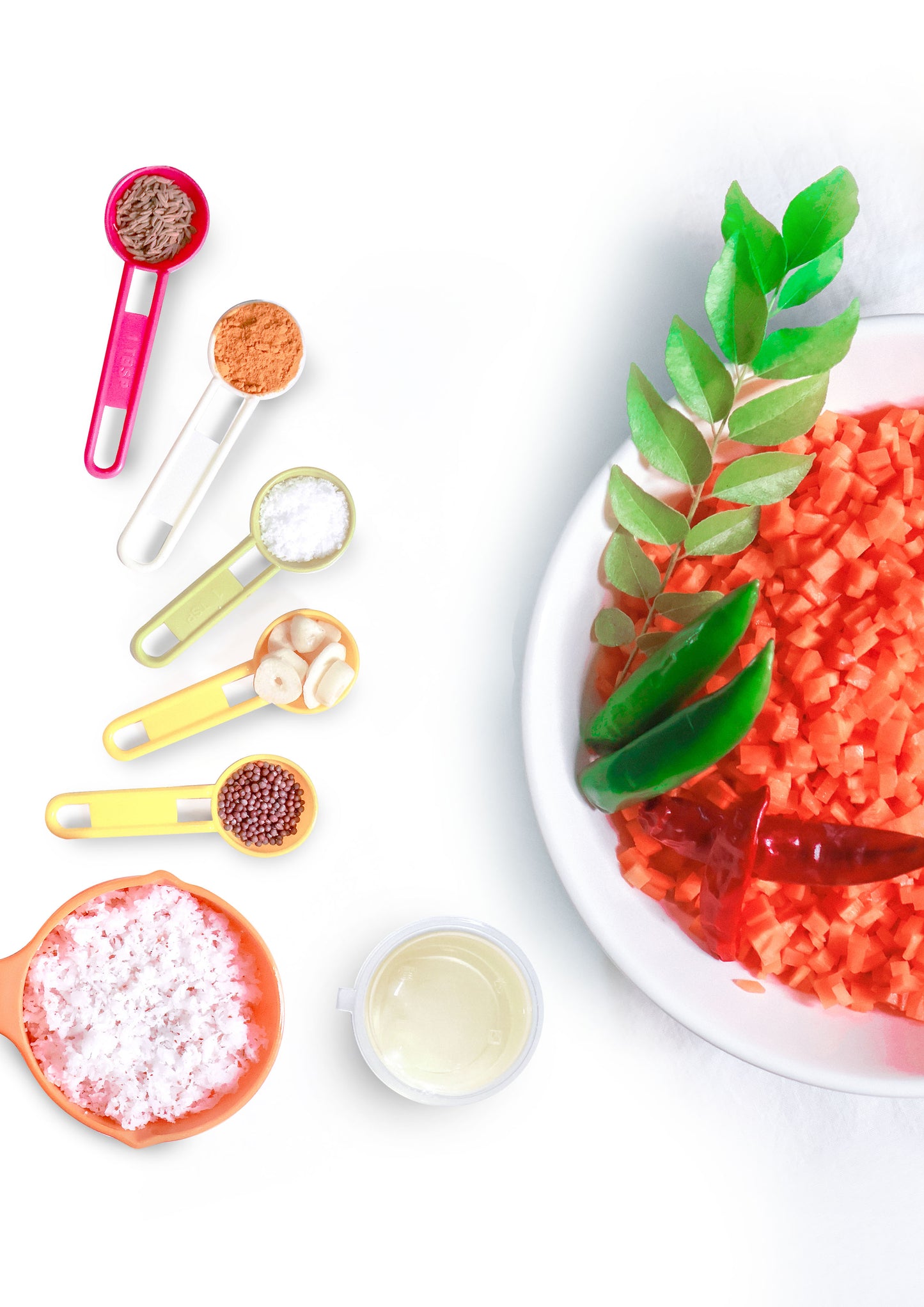 Fresh Carrot Thoran Vegetables Cut with all ingredients - Ready To Cook - (4 Pax) - Q102