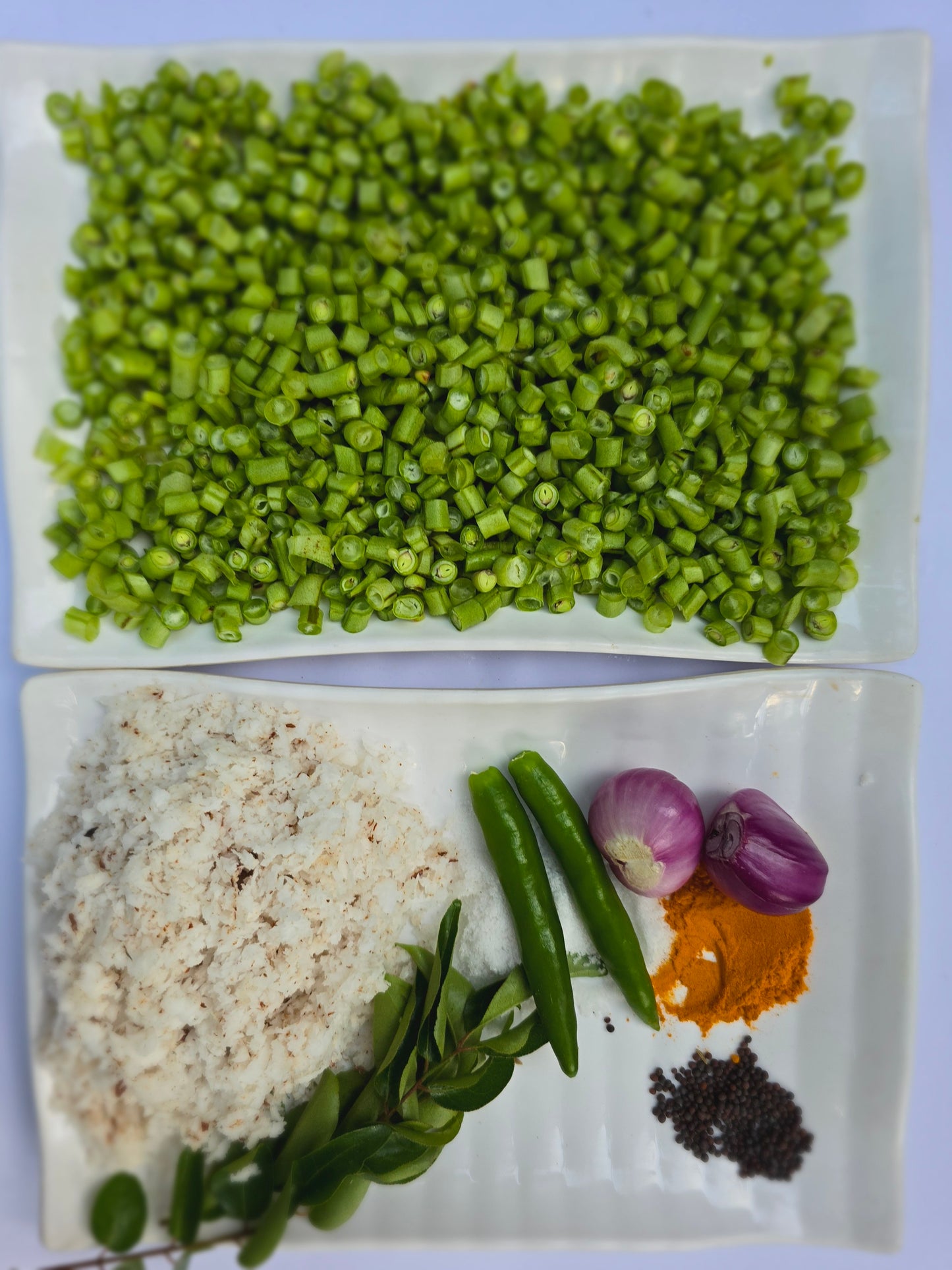 Fresh Payar Thoran Vegetables Cut with all ingredients - Ready To Cook