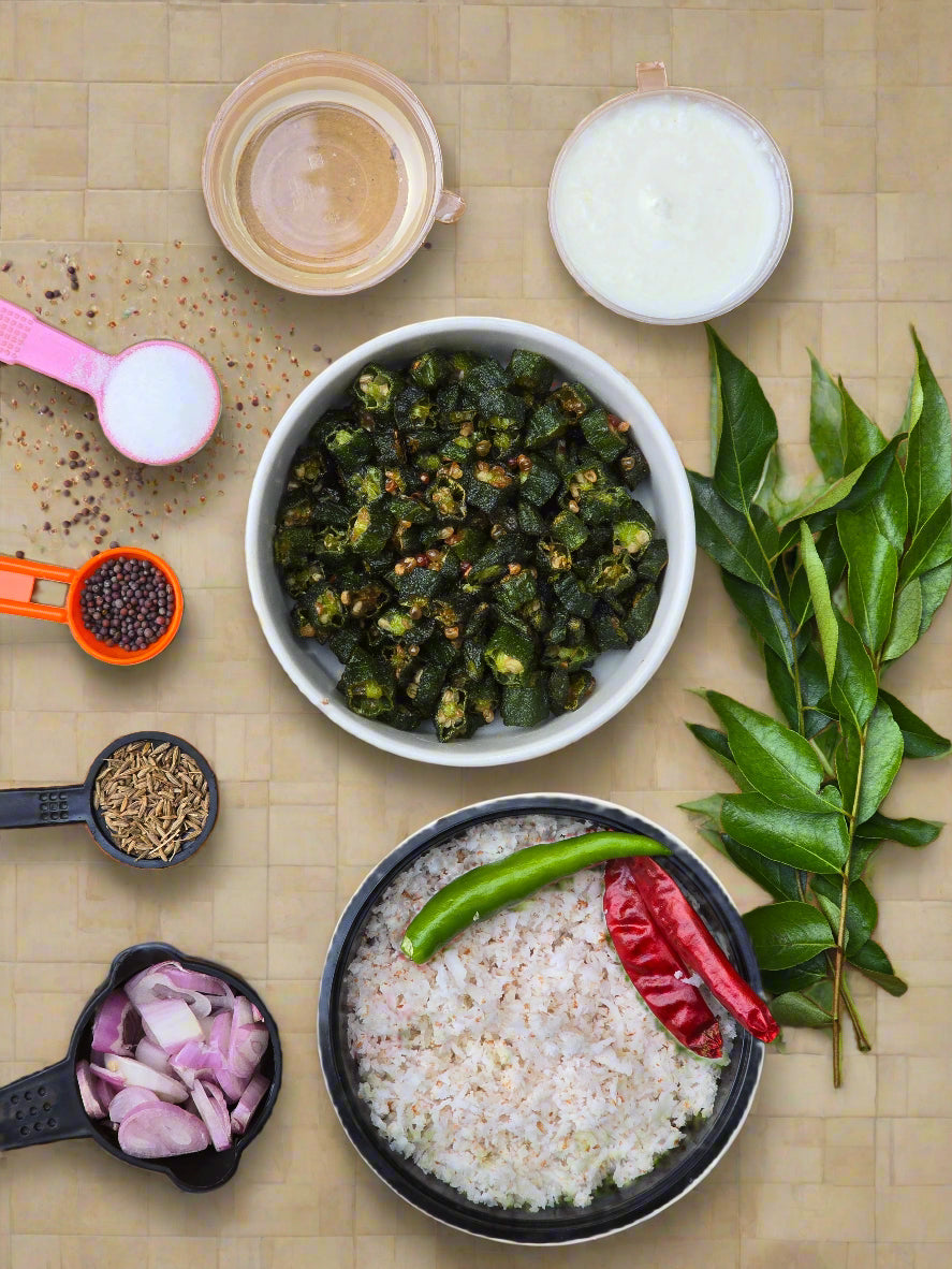 Fresh Vendakka Pachadi  with all ingredients - Ready To Cook - Q152