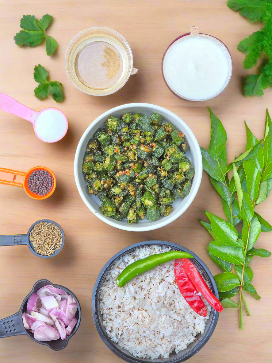 Fresh Vendakka Pachadi  with all ingredients - Ready To Cook - Q152