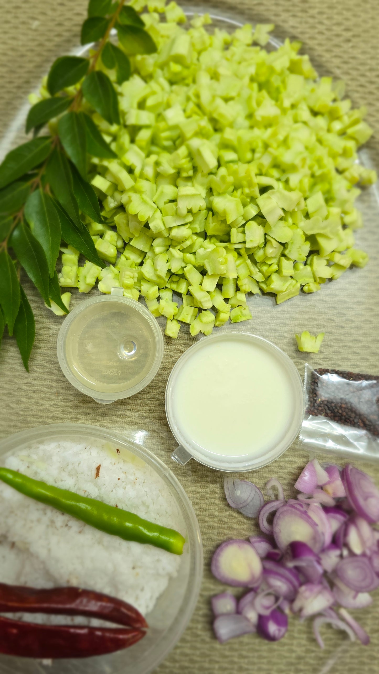 Pavakka Pachadi with all ingredients - Ready To Cook -Q162