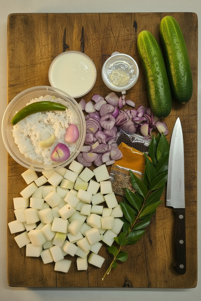 kumbalanga Moru Curry Ready To Cook  with all ingredients- Ready To Cook - (4 Pax) - Q168