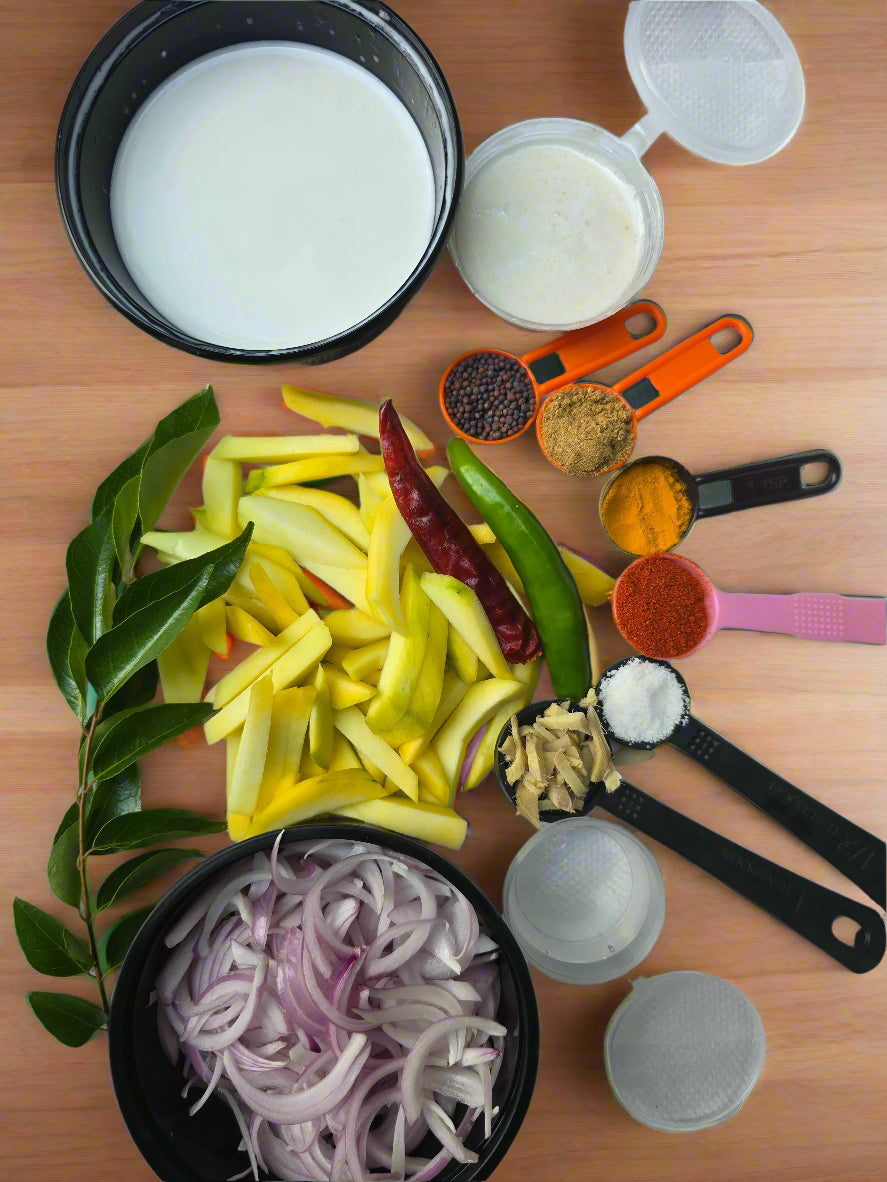 Angamaly Manga Curry Vegetables Cut with all ingredients - Ready To Cook - (4 Pax) - Q139