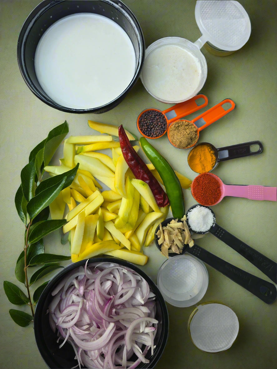 Angamaly Manga Curry Vegetables Cut with all ingredients - Ready To Cook - (4 Pax) - Q139