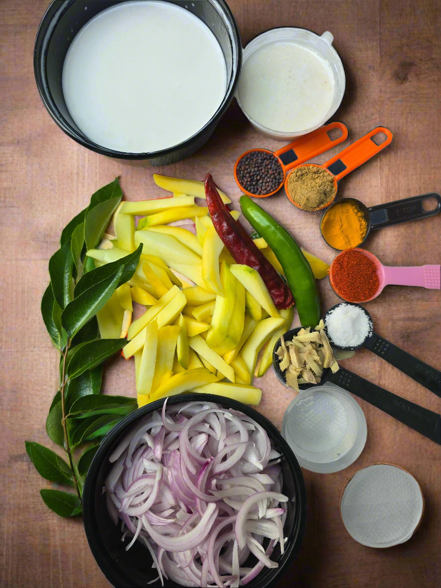Angamaly Manga Curry Vegetables Cut with all ingredients - Ready To Cook - (4 Pax) - Q139