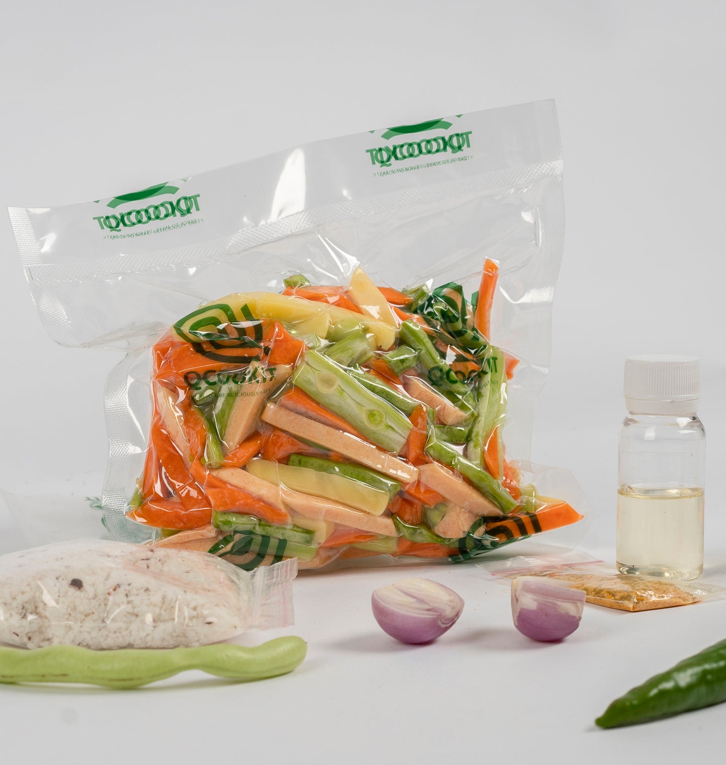 Fresh Aviyal Cut Vegetables with all ingredients -Ideal for Four people