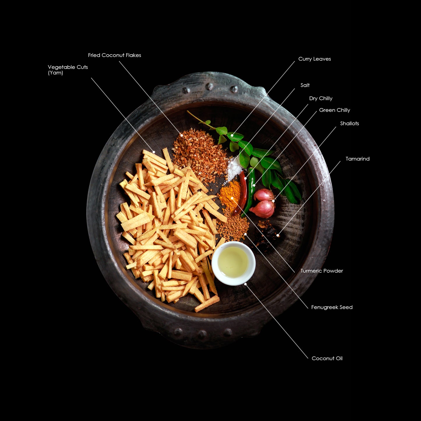 Fresh Chena Theeyal Cut Vegetables   with all ingredients- Ready To Cook -(4 Pax) - Q123