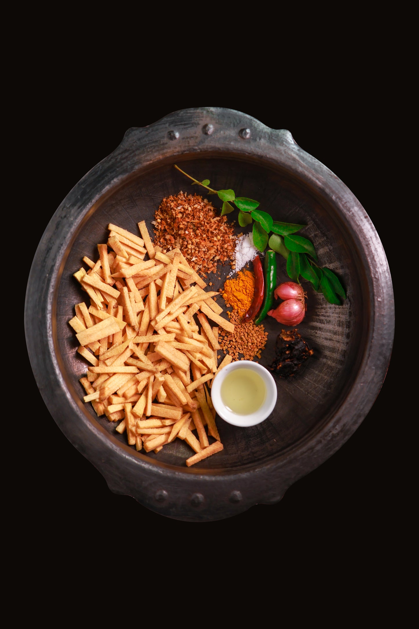 Fresh Chena Theeyal Cut Vegetables   with all ingredients- Ready To Cook -(4 Pax) - Q123