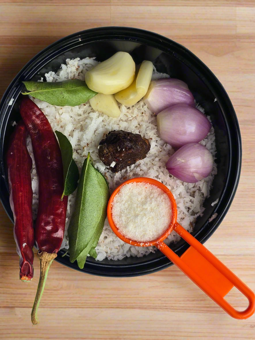 Coconut Valampuli Chammanthi with all ingredients - Ready To Cook - (4 Pax) - Q142