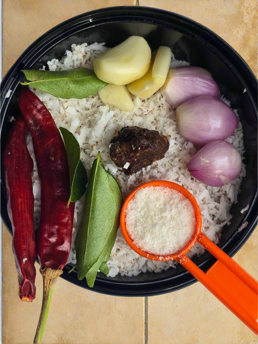 Coconut Valampuli Chammanthi with all ingredients - Ready To Cook - (4 Pax) - Q142