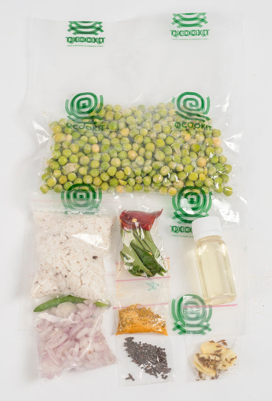 Fresh Greenpeas curry Mix with all ingredients - Ready To Cook