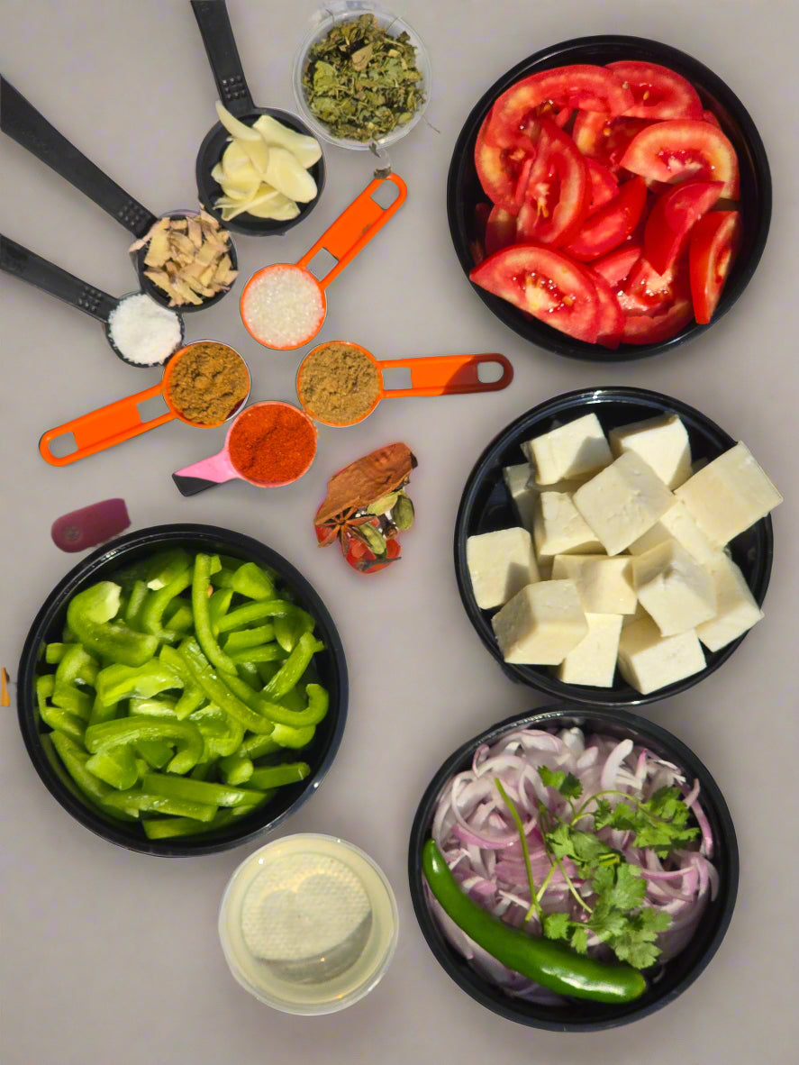 Kadai Paneer with all ingredients - Ready To Cook - (4 Pax) - Q145