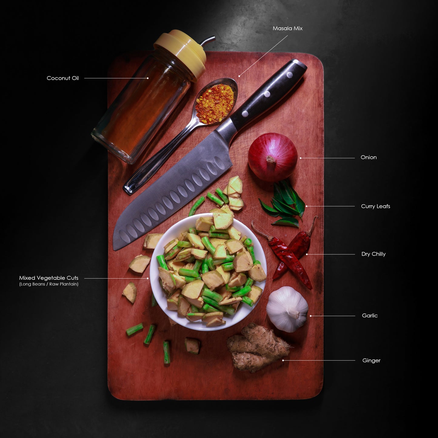 Fresh Kayum Payarum Mezhukkuperatty  with all ingredients -Ready To Cook -(4 Pax) - Q122