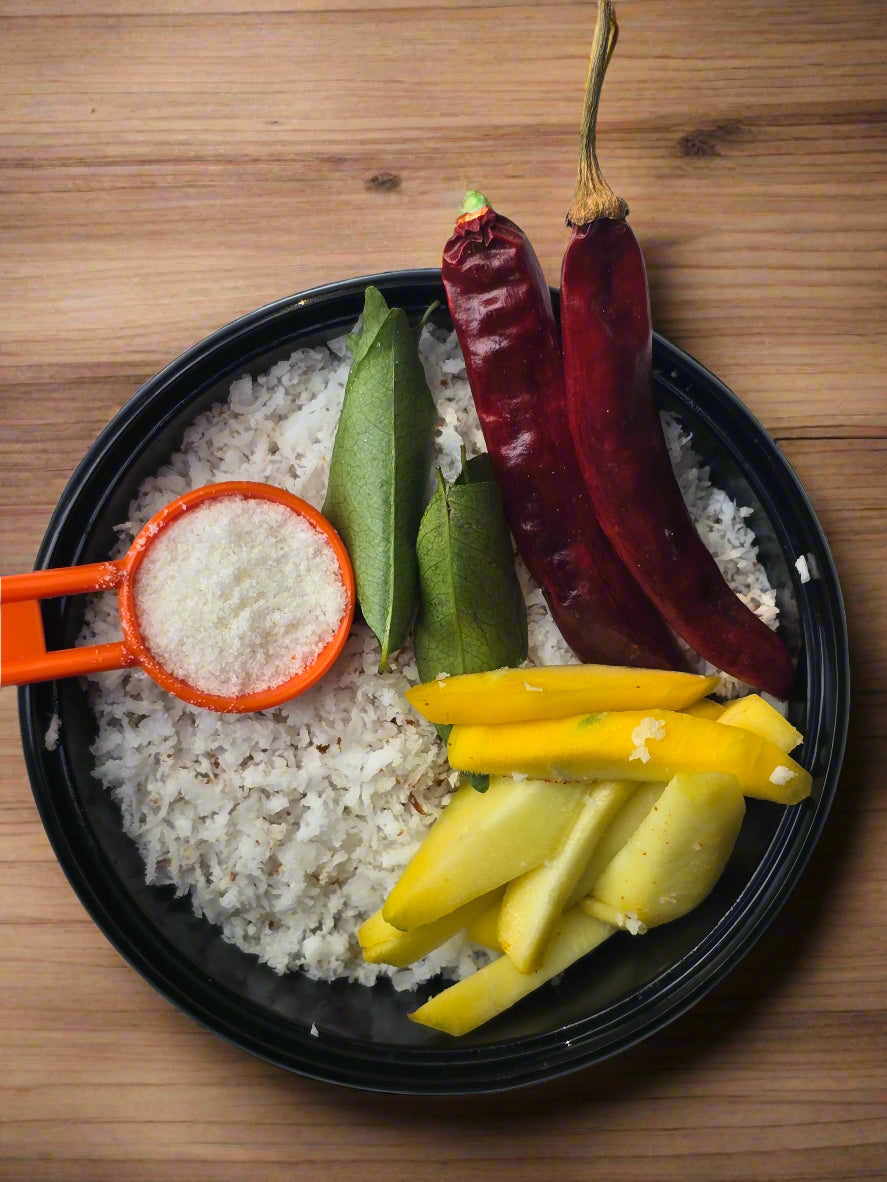 Mango Dry chilly Chammanthi with all ingredients - Ready To Cook - (4 Pax) - Q143