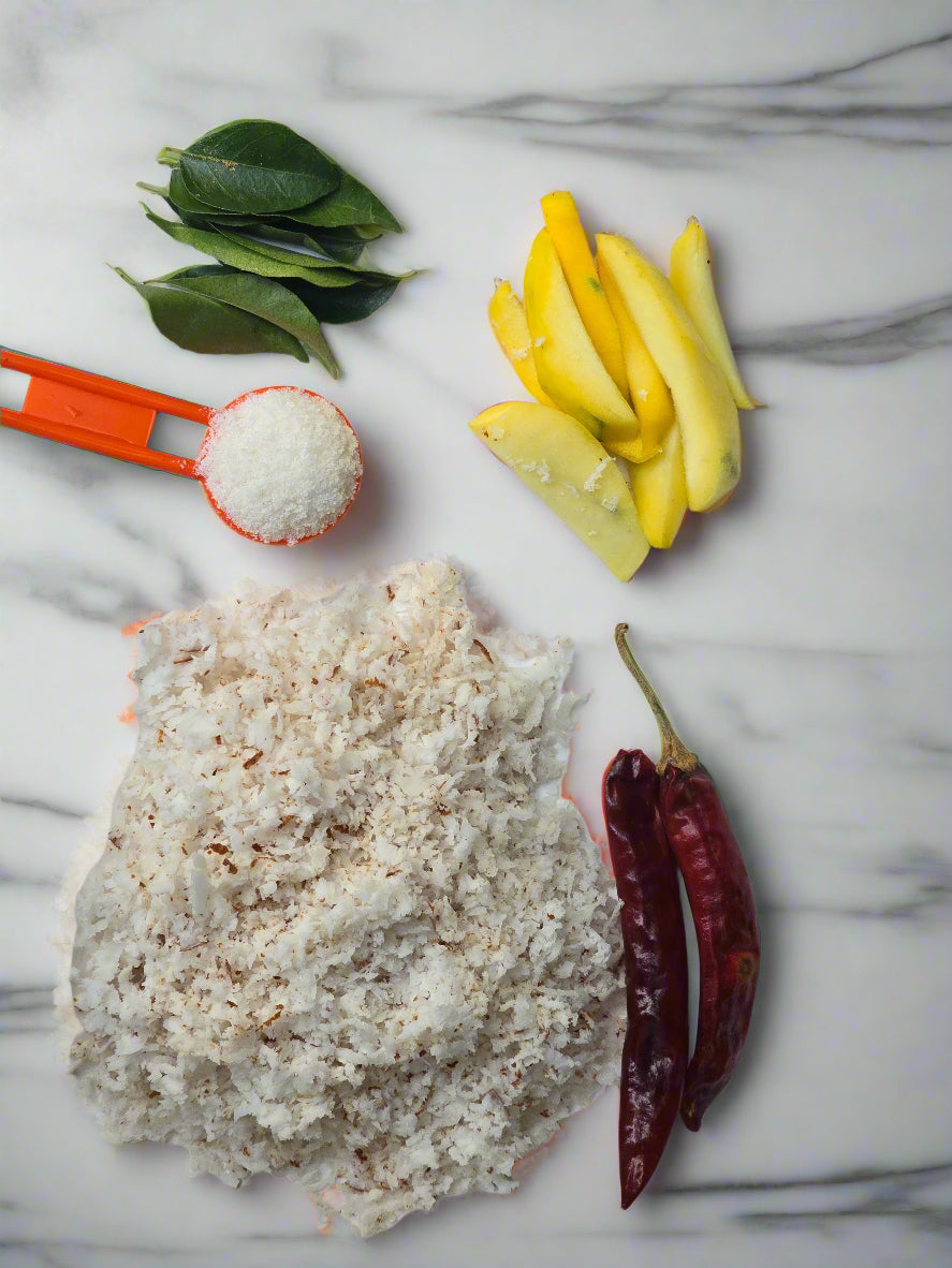 Mango Dry chilly Chammanthi with all ingredients - Ready To Cook - (4 Pax) - Q143