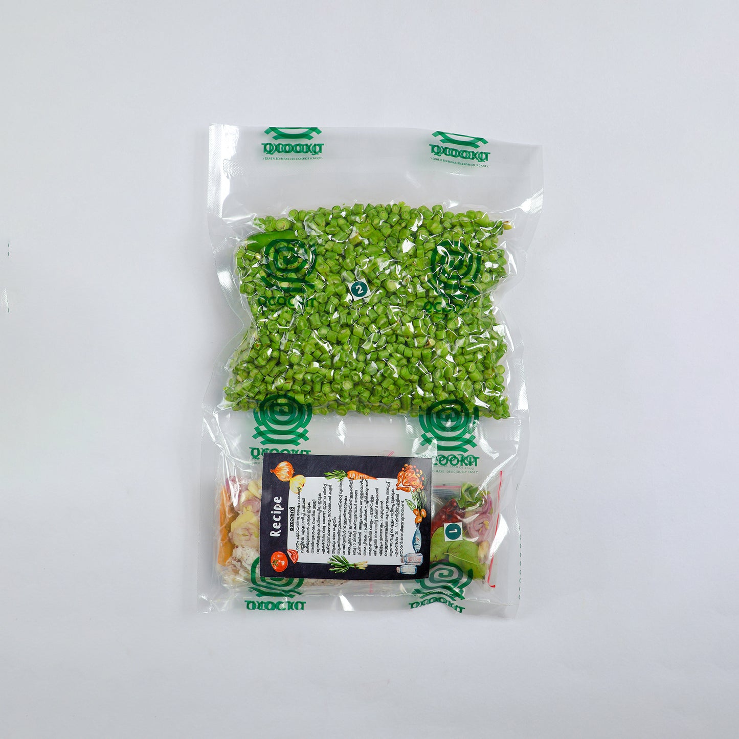 Fresh Payar Thoran Vegetables Cut with all ingredients - Ready To Cook - (4 Pax) - Q112