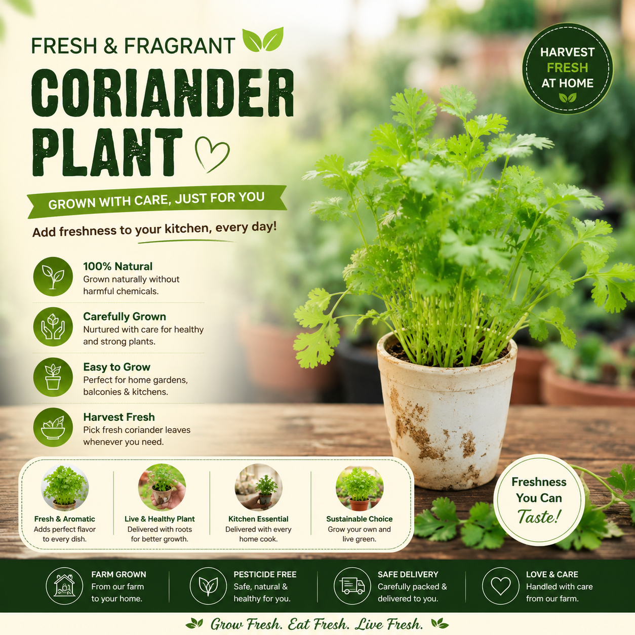 Farm Fresh Live Coriander Plant