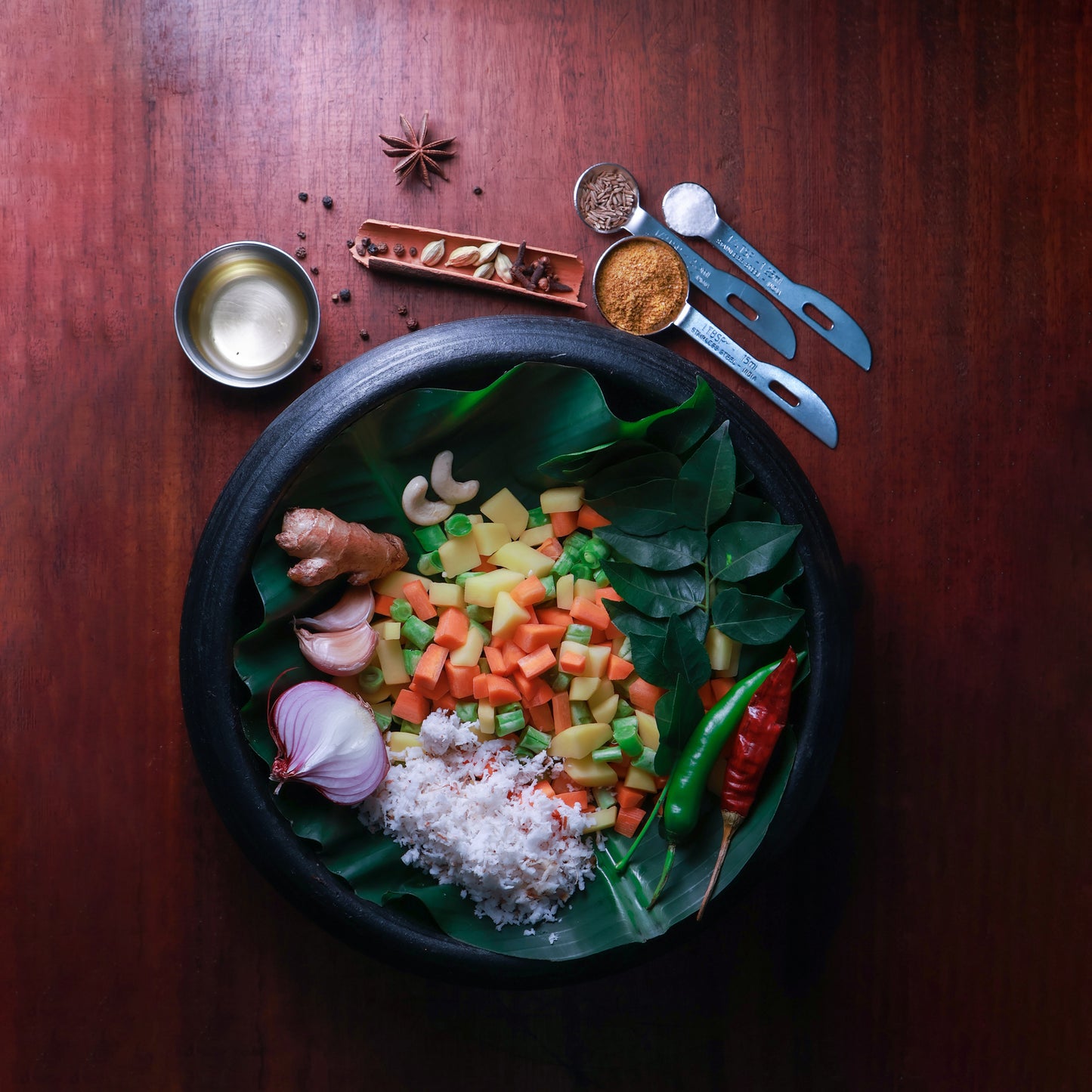 Fresh veg Stew  Vegetables Cut with all ingredients - Ready To Cook - (4 Pax) - Q120