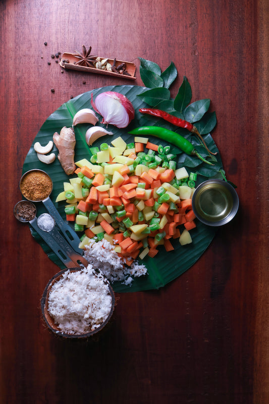 Fresh veg Stew  Vegetables Cut with all ingredients - Ready To Cook - (4 Pax) - Q120