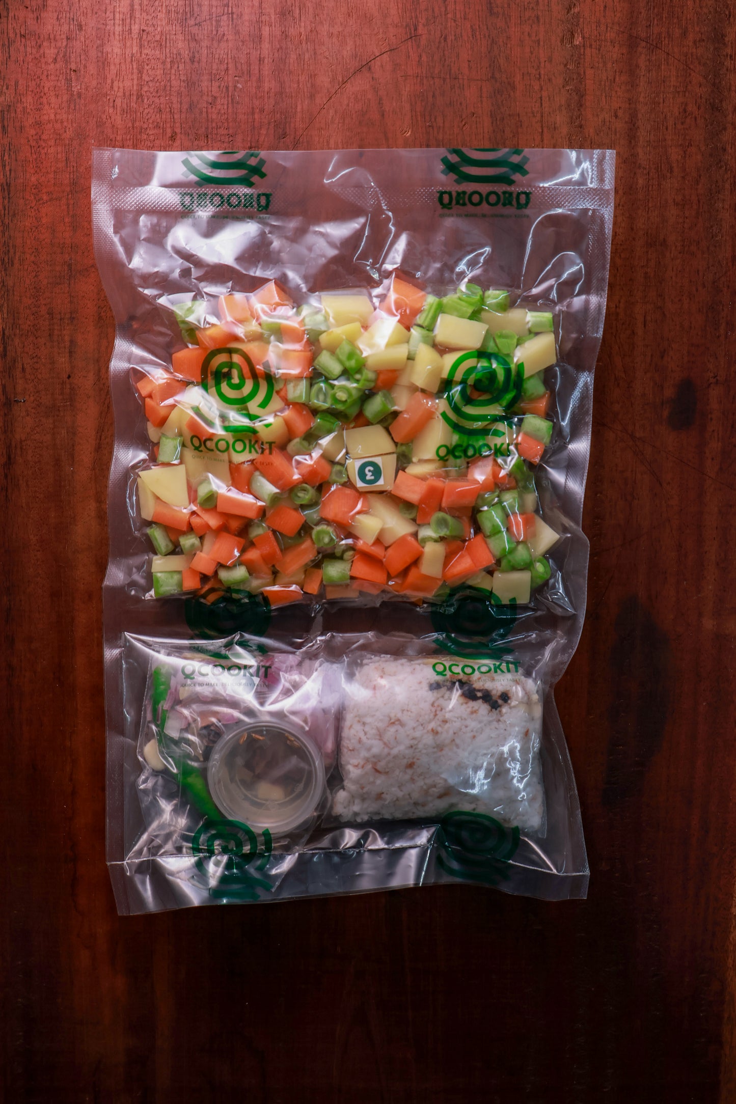 Fresh veg Stew  Vegetables Cut with all ingredients - Ready To Cook - (4 Pax) - Q120